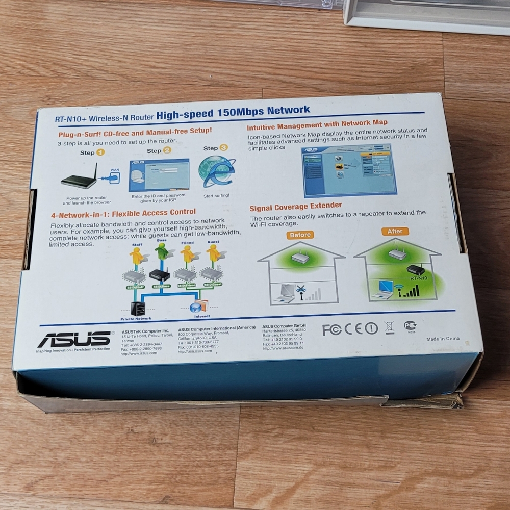 ASUS Wireless-N RT-N10+ Router Black - Picture 3 of 6